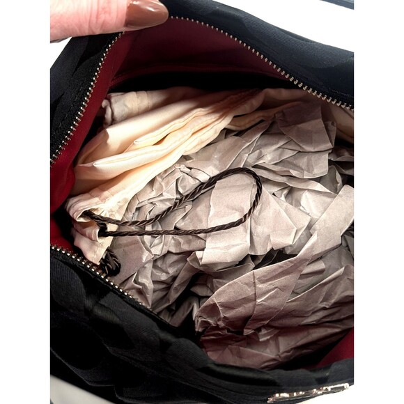 Coach Madison Black Op Art Sateen Isabelle Jacquard Signature 21121 Shoulder Bag - Picture 5 of 12